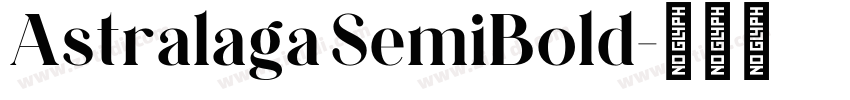 Astralaga SemiBold字体转换